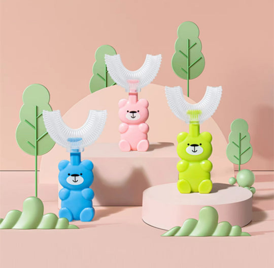 Kids Teddy Bear U-Shape Toothbrush