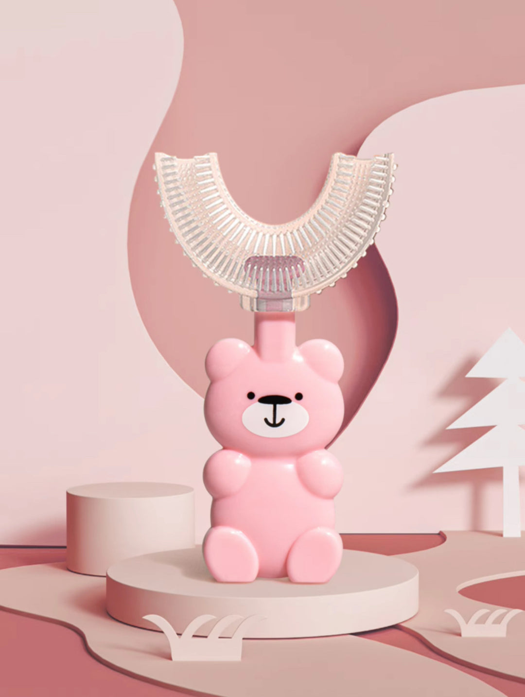 Kids Teddy Bear U-Shape Toothbrush