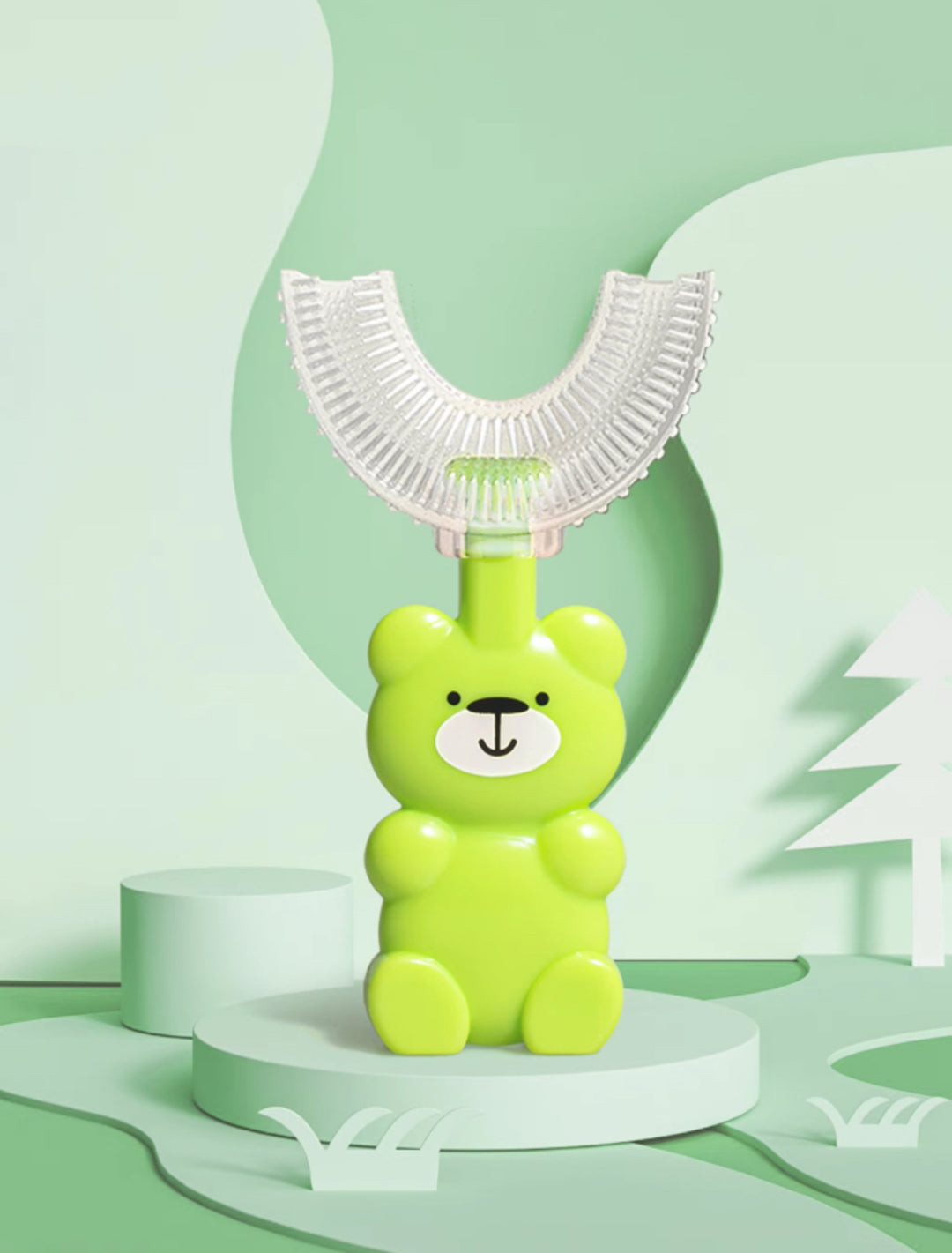 Kids Teddy Bear U-Shape Toothbrush
