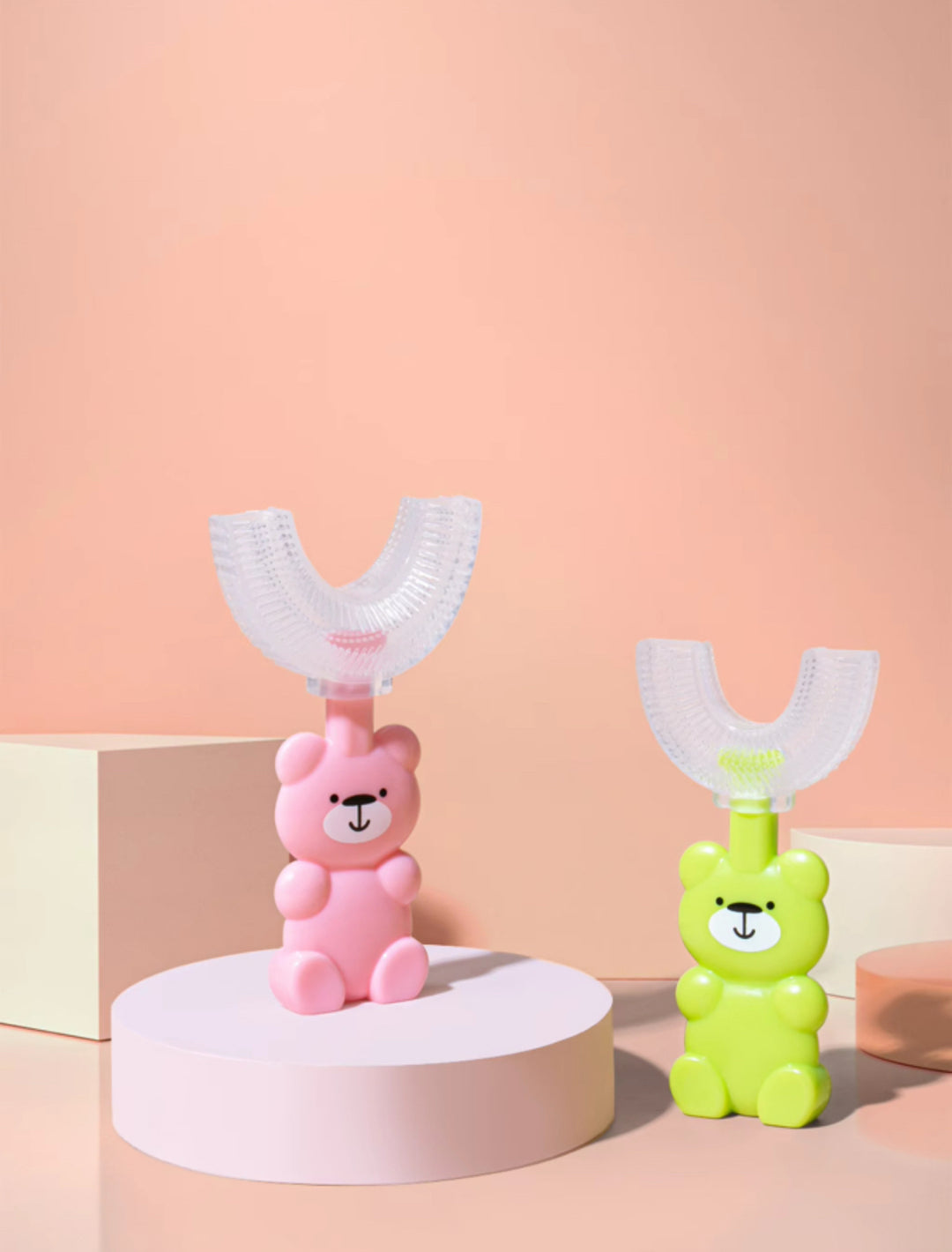 Kids Teddy Bear U-Shape Toothbrush