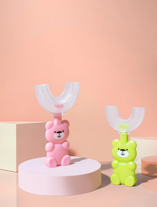 Kids Teddy Bear U-Shape Toothbrush