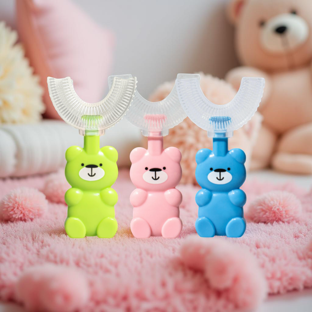 Kids Teddy Bear U-Shape Toothbrush