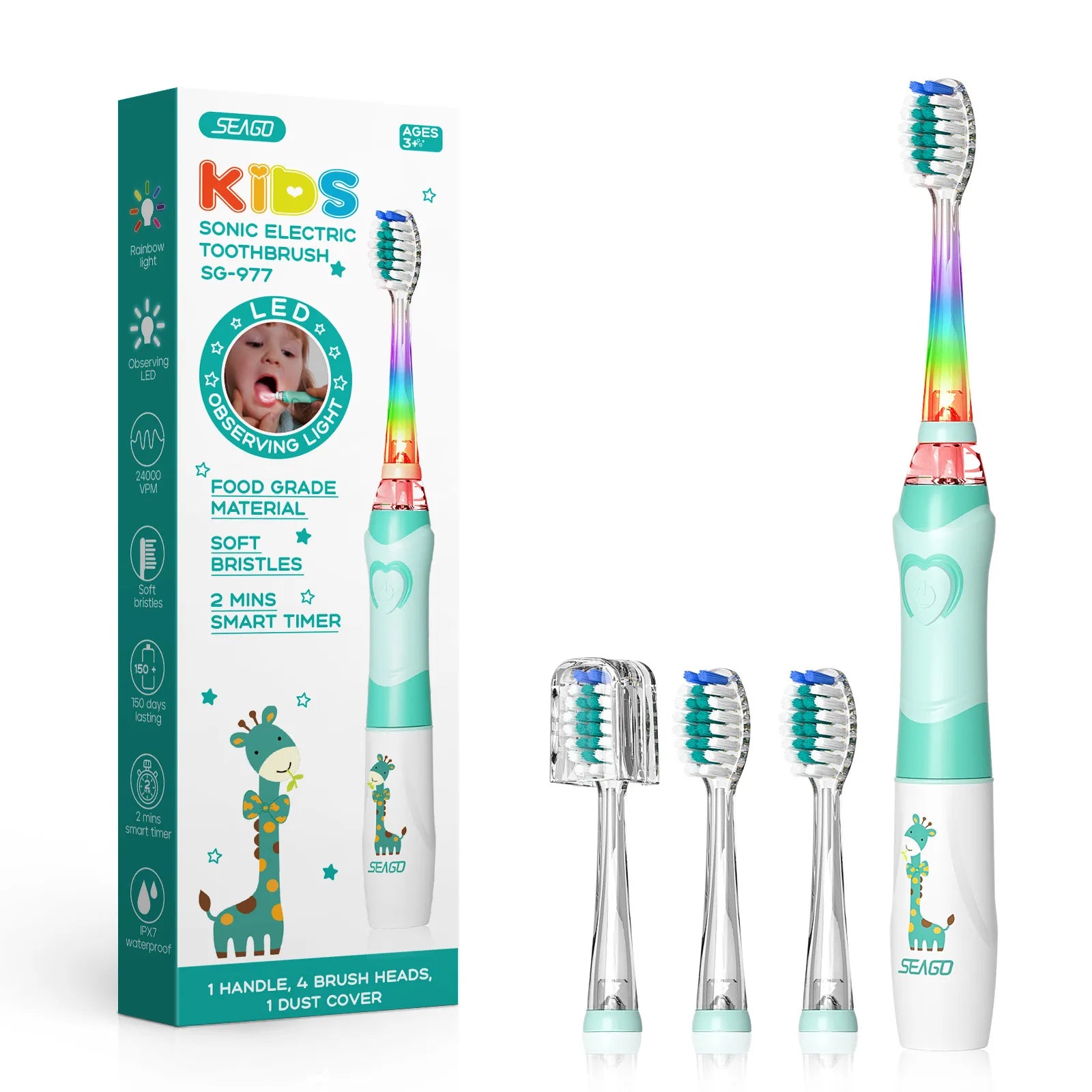 Kids Colour Sonic LED Toothbrush